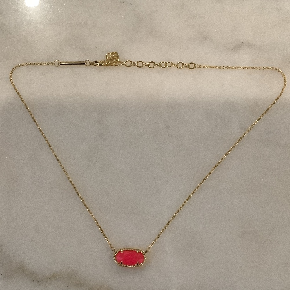 Kendra Scott Elisa Gold Necklace with Azaela Illusion Pendant, Brand New